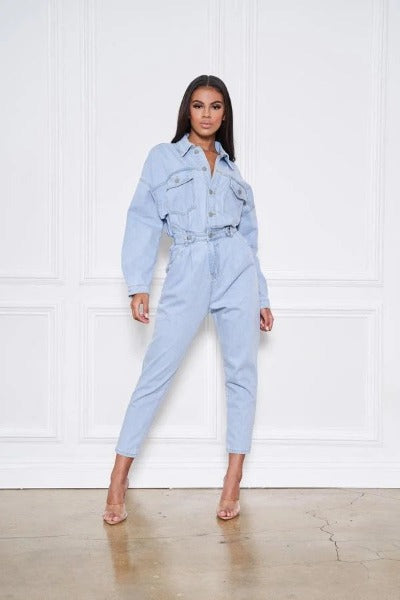 The Weekend Denim Utility Jumpsuit