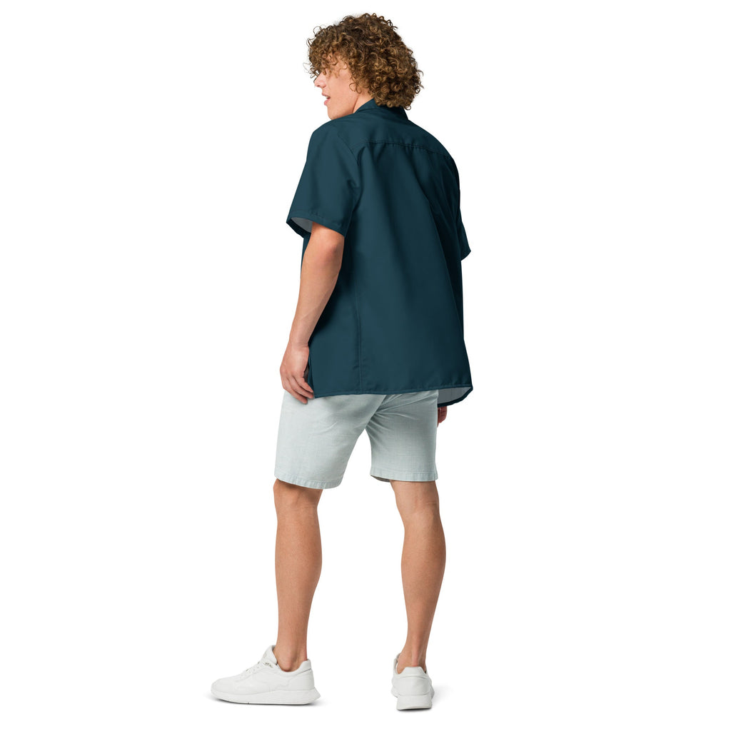 Midnight Tide Short-Sleeve Button-Up