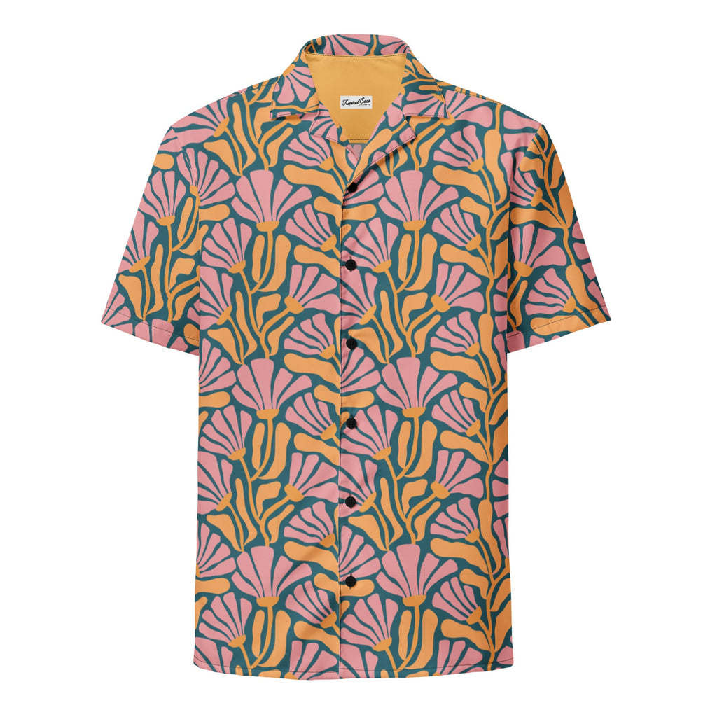 Tropic Orchid Point Button-Down Hawaiian Shirt