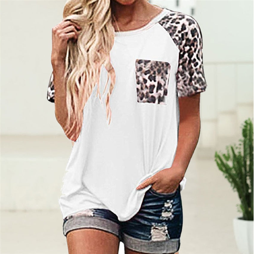 Leopard Luxe Pocket Tee