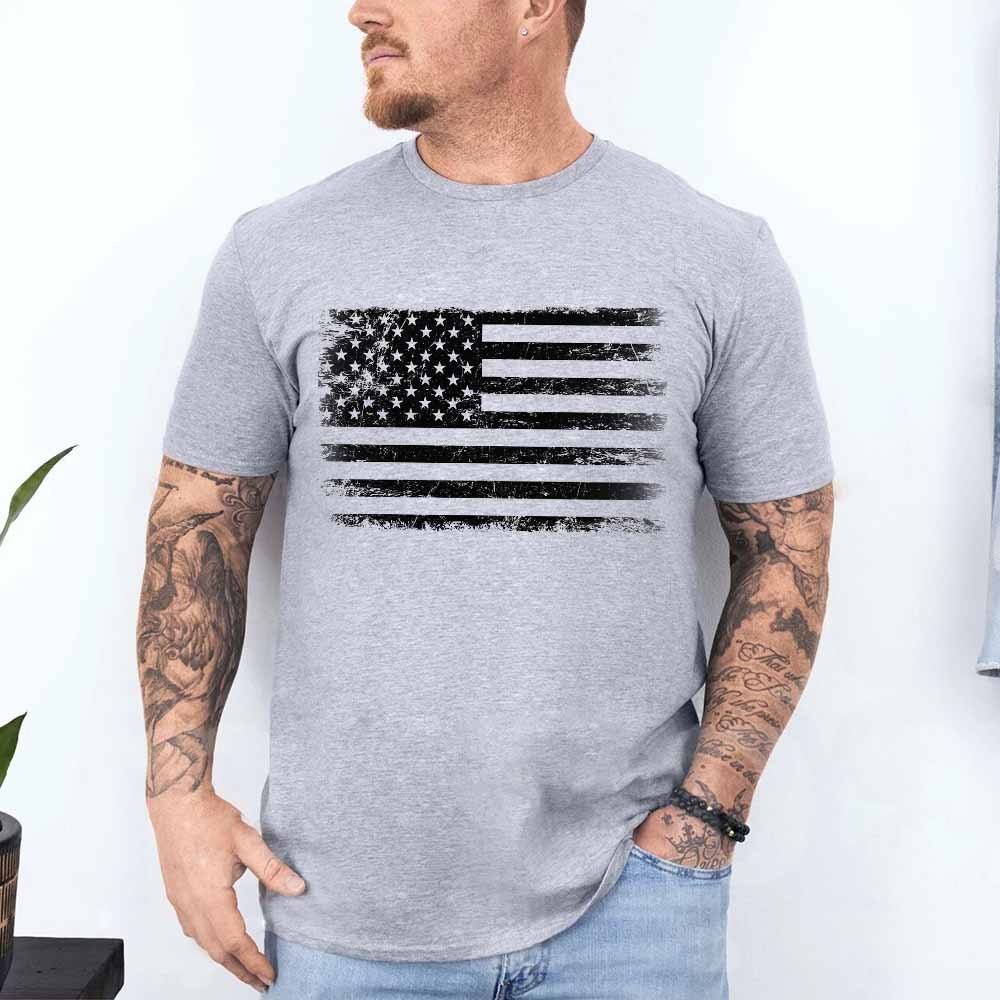 Distressed American Flag Graphic Tee
