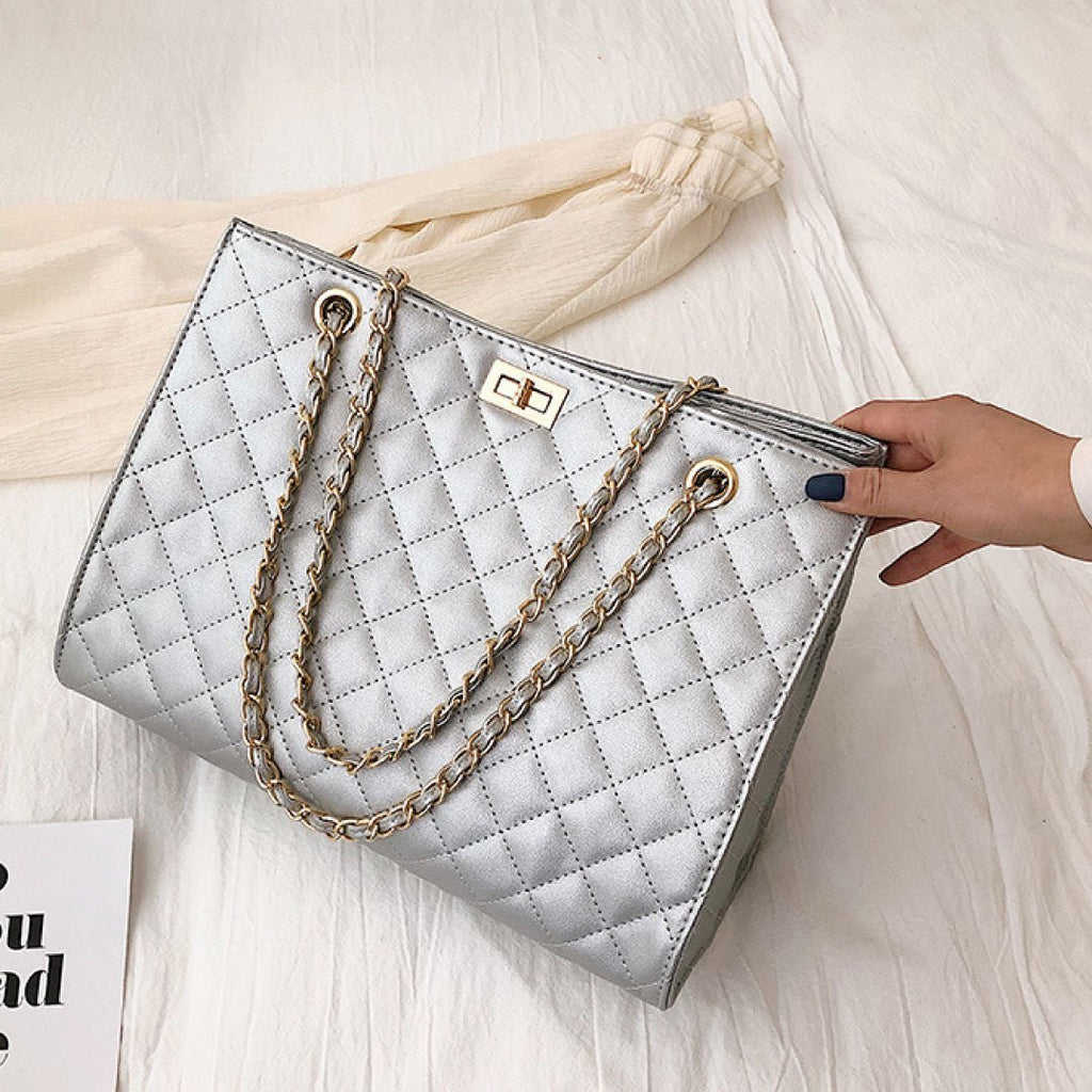 The Paris Quilted Chain Tote