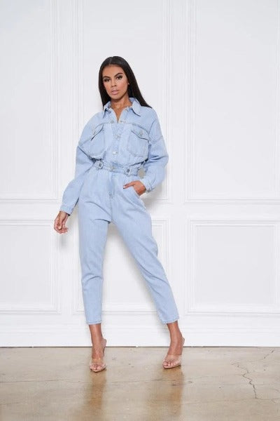 The Weekend Denim Utility Jumpsuit