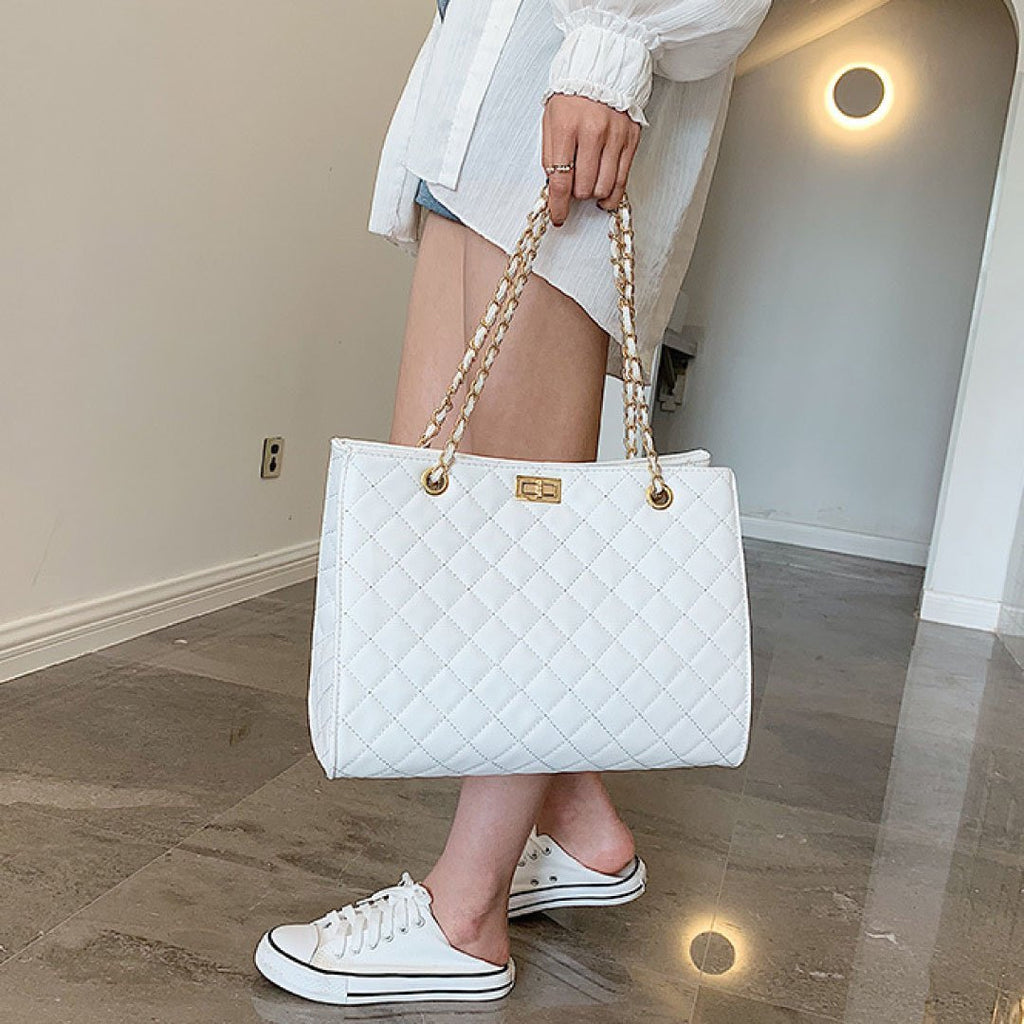 The Paris Quilted Chain Tote
