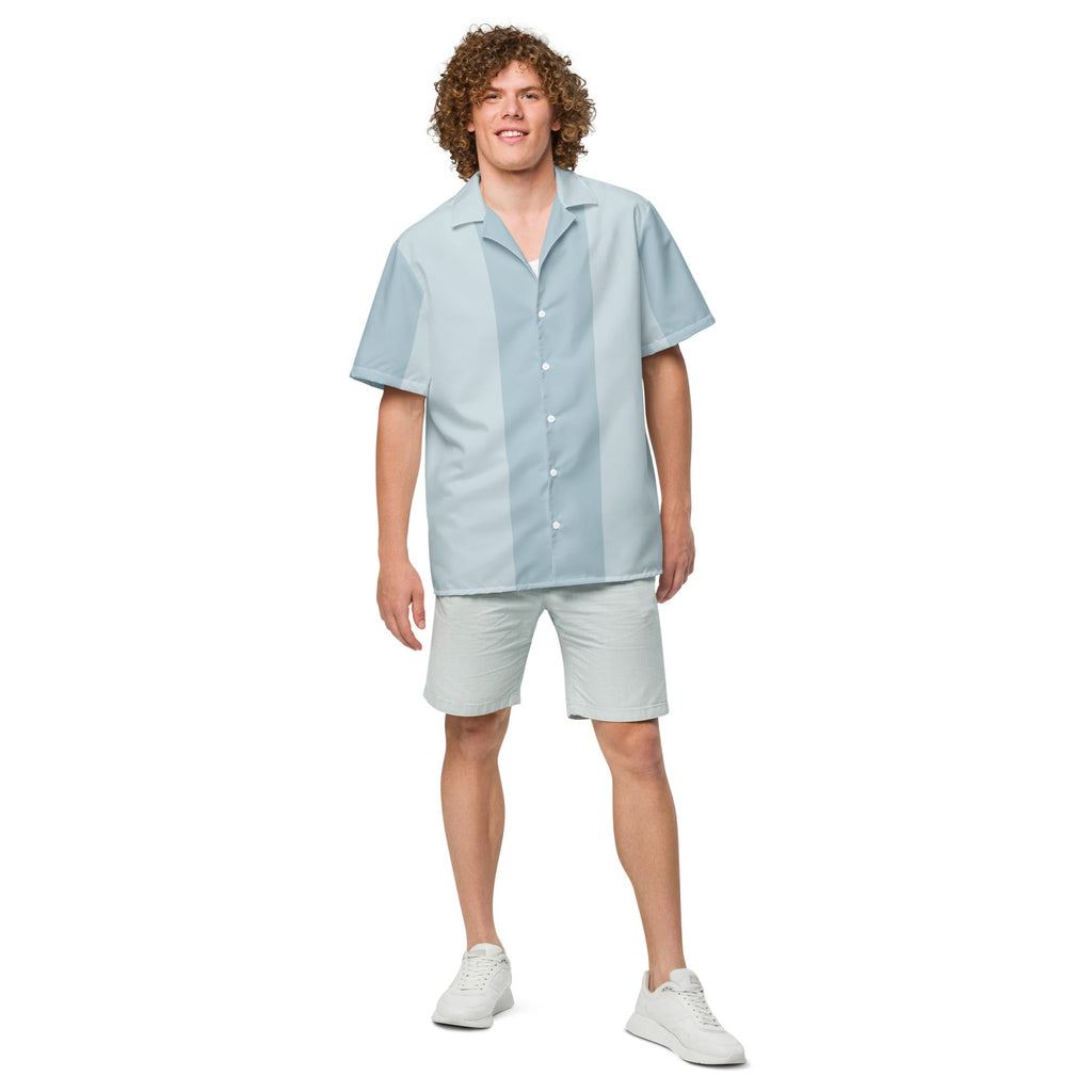 Coastal Mist Short-Sleeve Button-Up