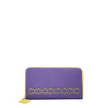 The Lotus Luxe Wallet - Plum/Canary Yellow