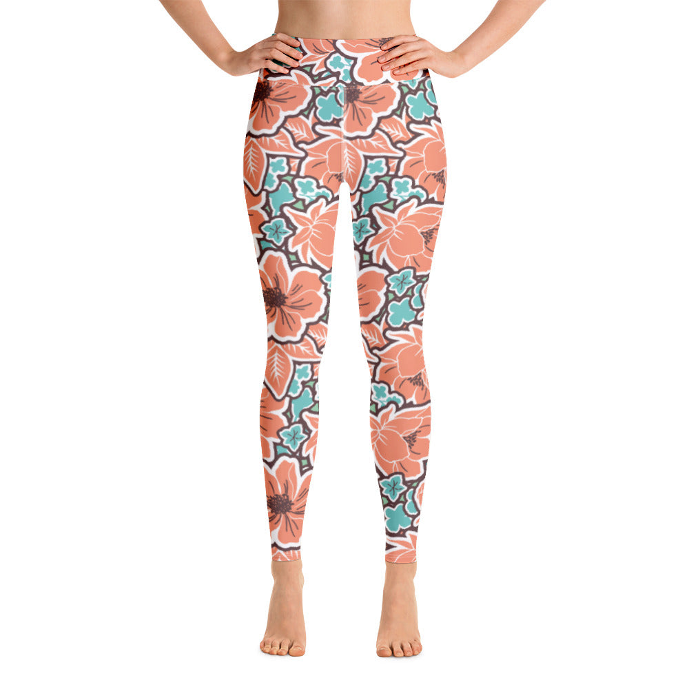 Sunset Bloom High-Waist Leggings