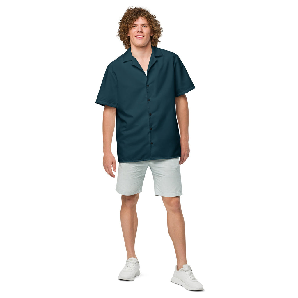 Midnight Tide Short-Sleeve Button-Up