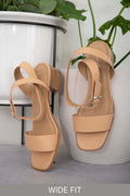 The Emery Block Heel – Nude