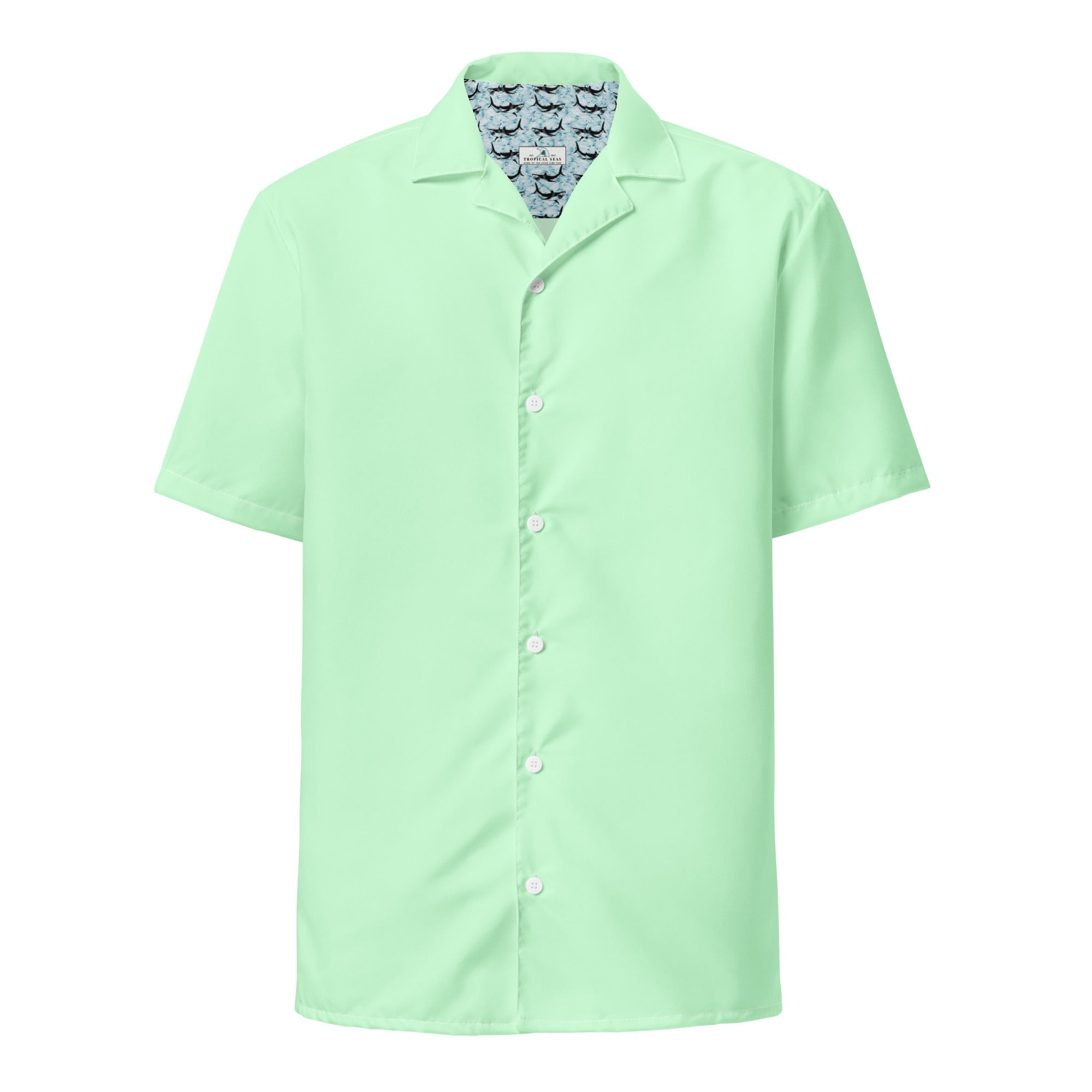 Mint Breeze Short-Sleeve Button-Up
