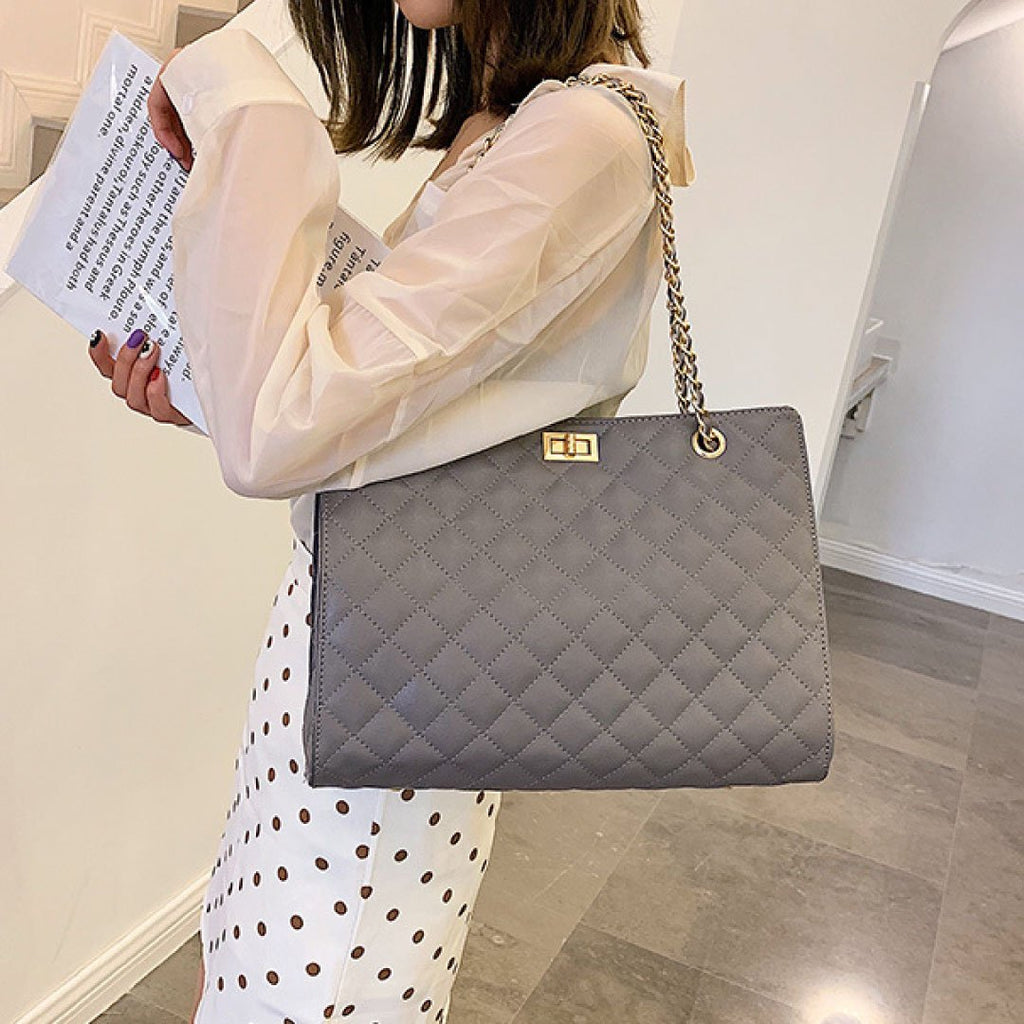 The Paris Quilted Chain Tote