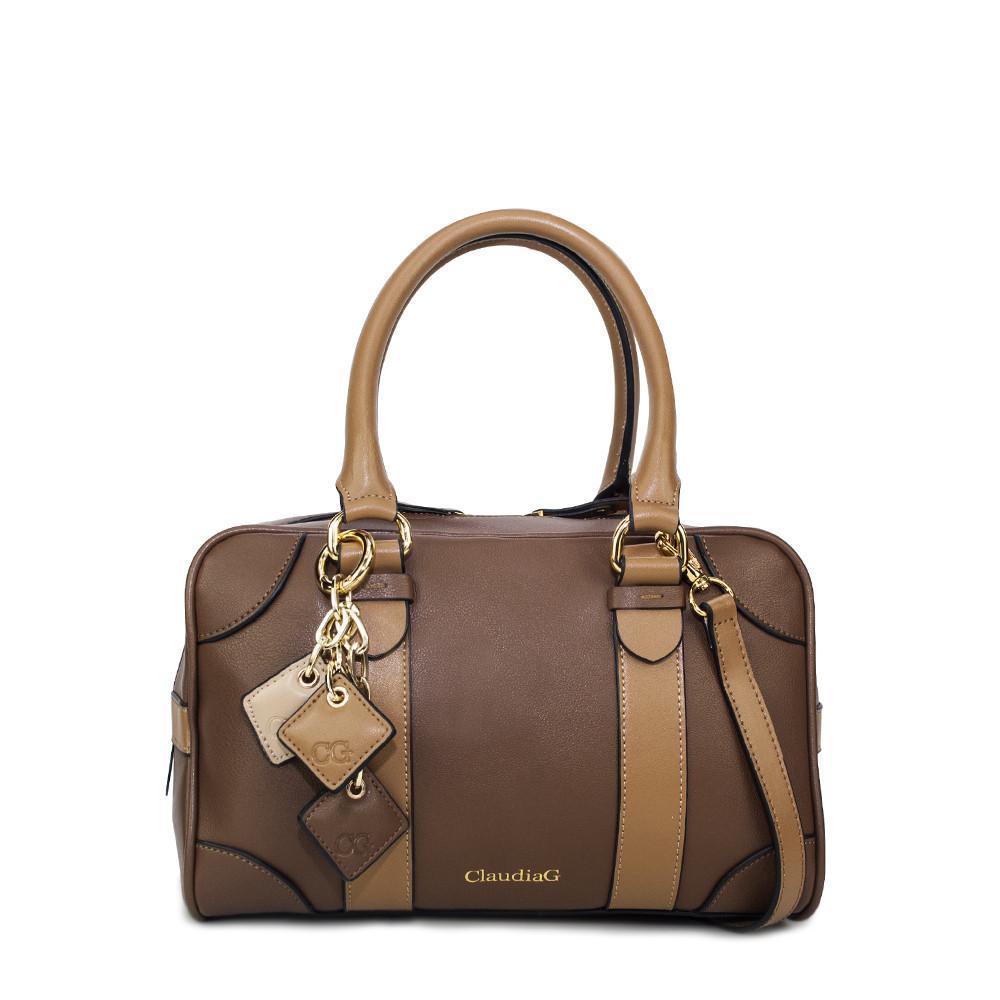 The Charlotte Executive Satchel - Chocolate / Caramel