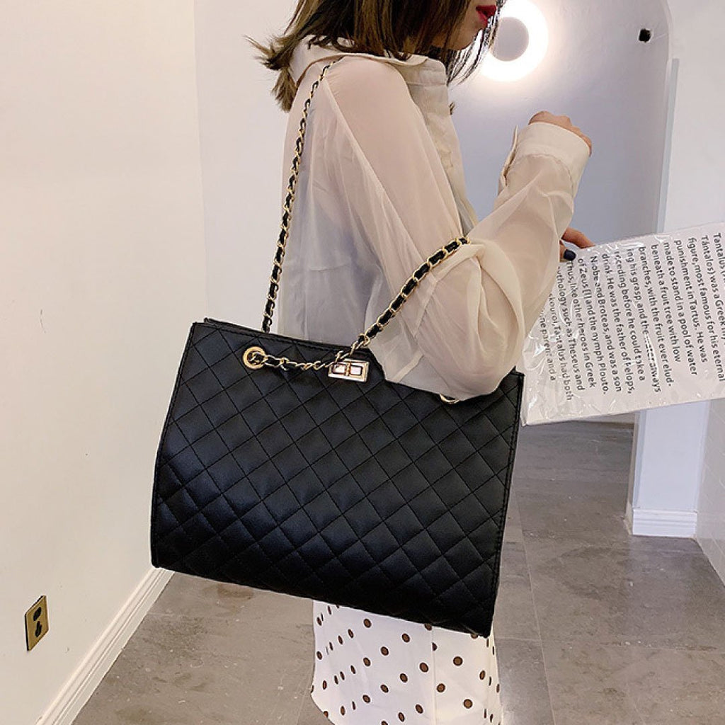 The Paris Quilted Chain Tote