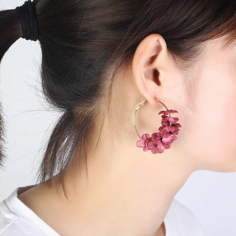Blush Bloom Hoop Earrings