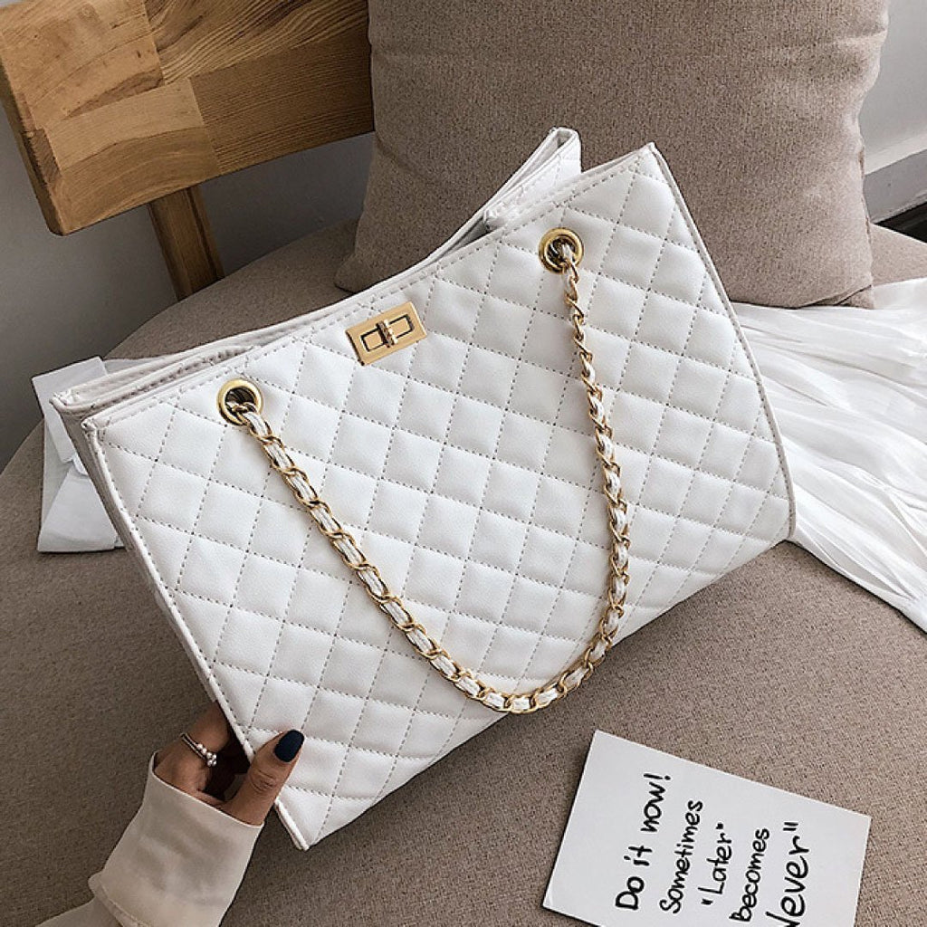 The Paris Quilted Chain Tote