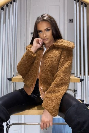 Aspen Luxe Teddy Bomber Jacket