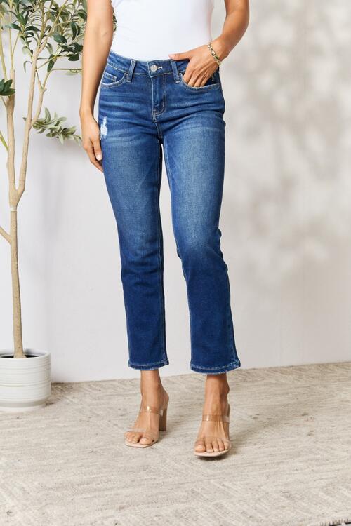 Harper Distressed Ankle Jeans