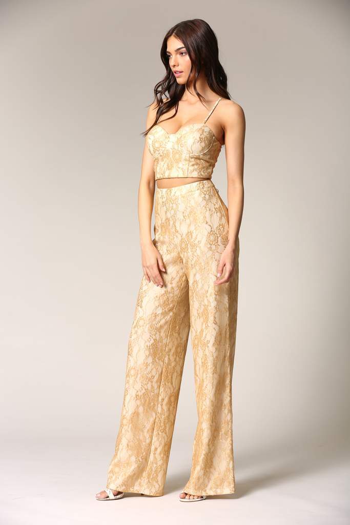 Golden Hour Lace Pant Set