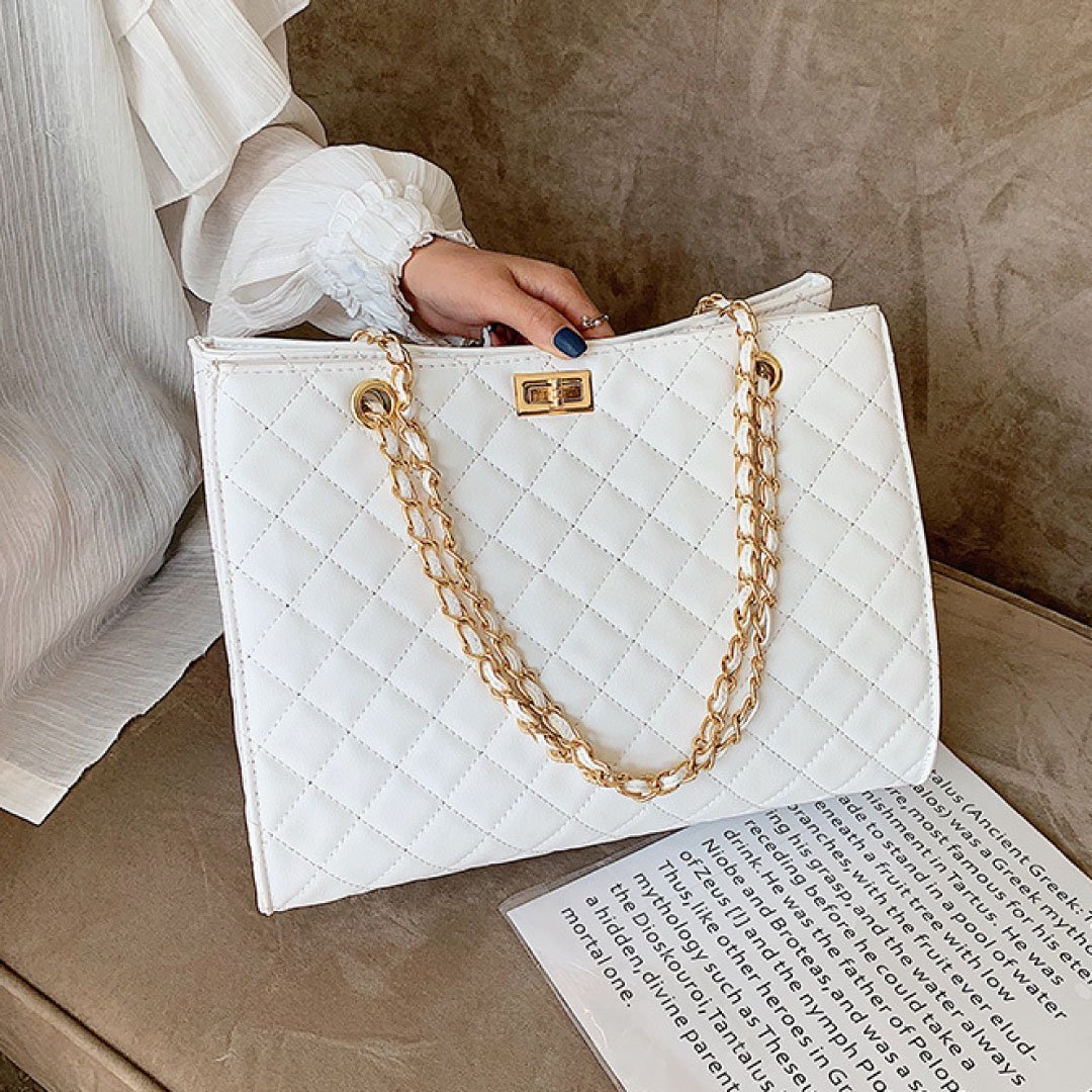The Paris Quilted Chain Tote