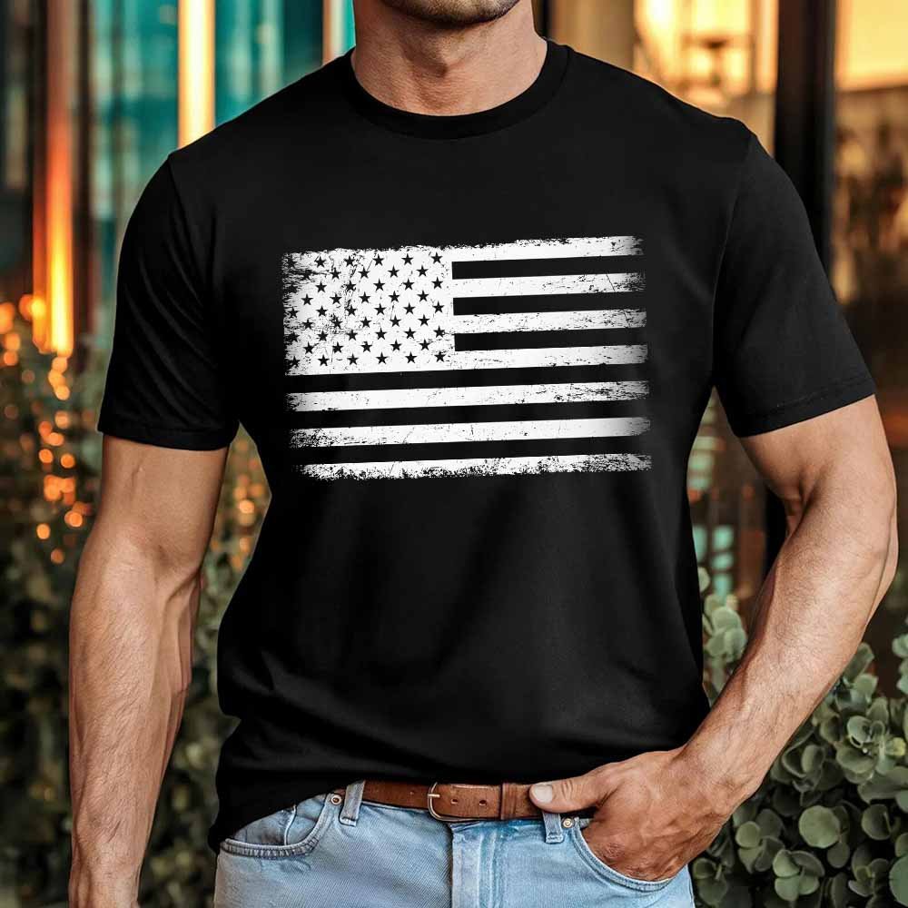 Distressed American Flag Graphic Tee