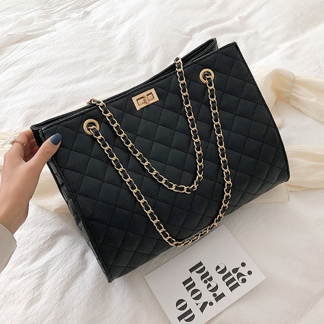 The Paris Quilted Chain Tote