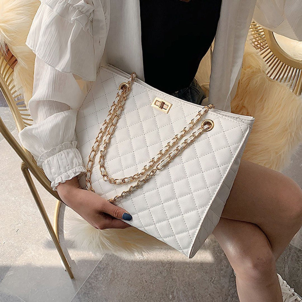 The Paris Quilted Chain Tote