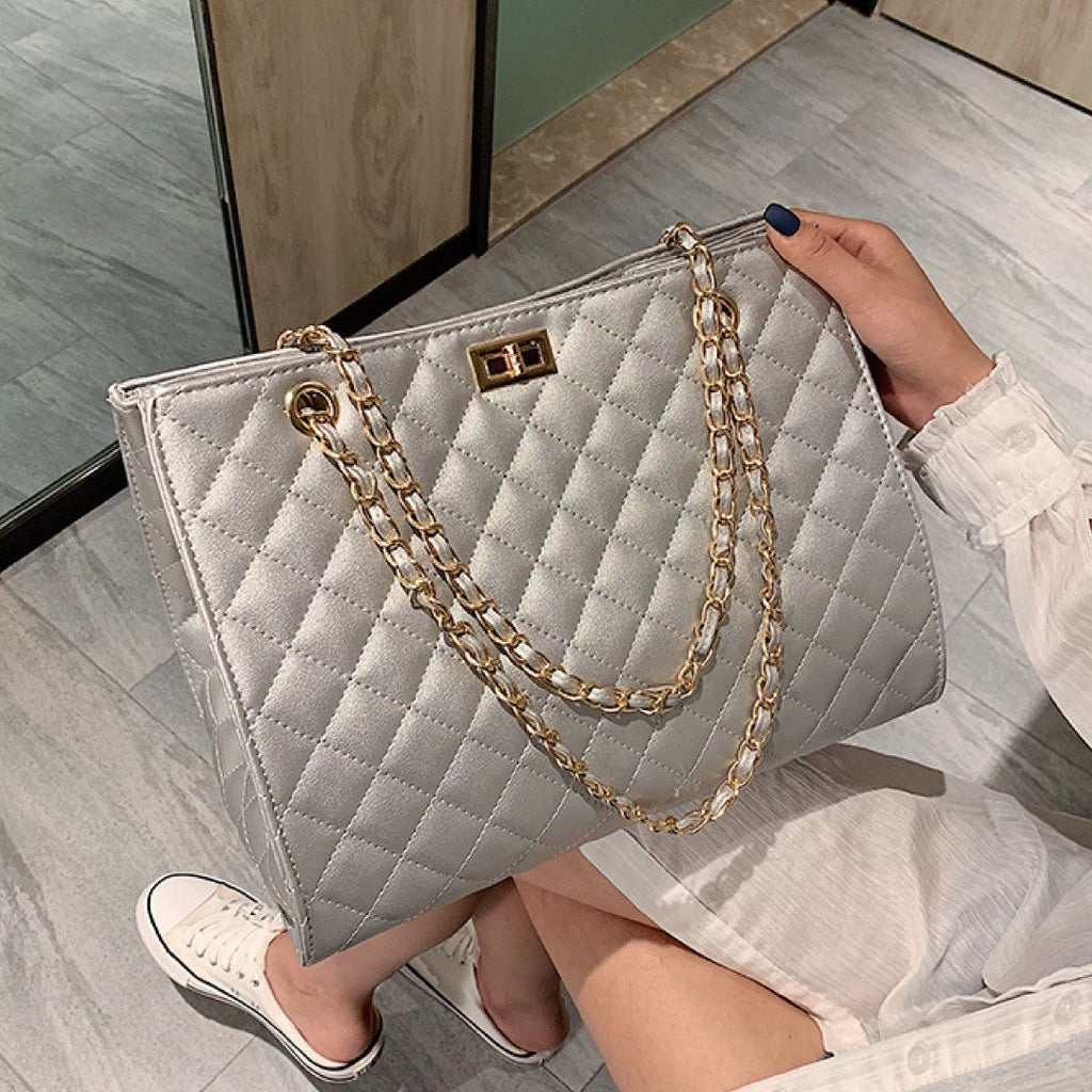 The Paris Quilted Chain Tote