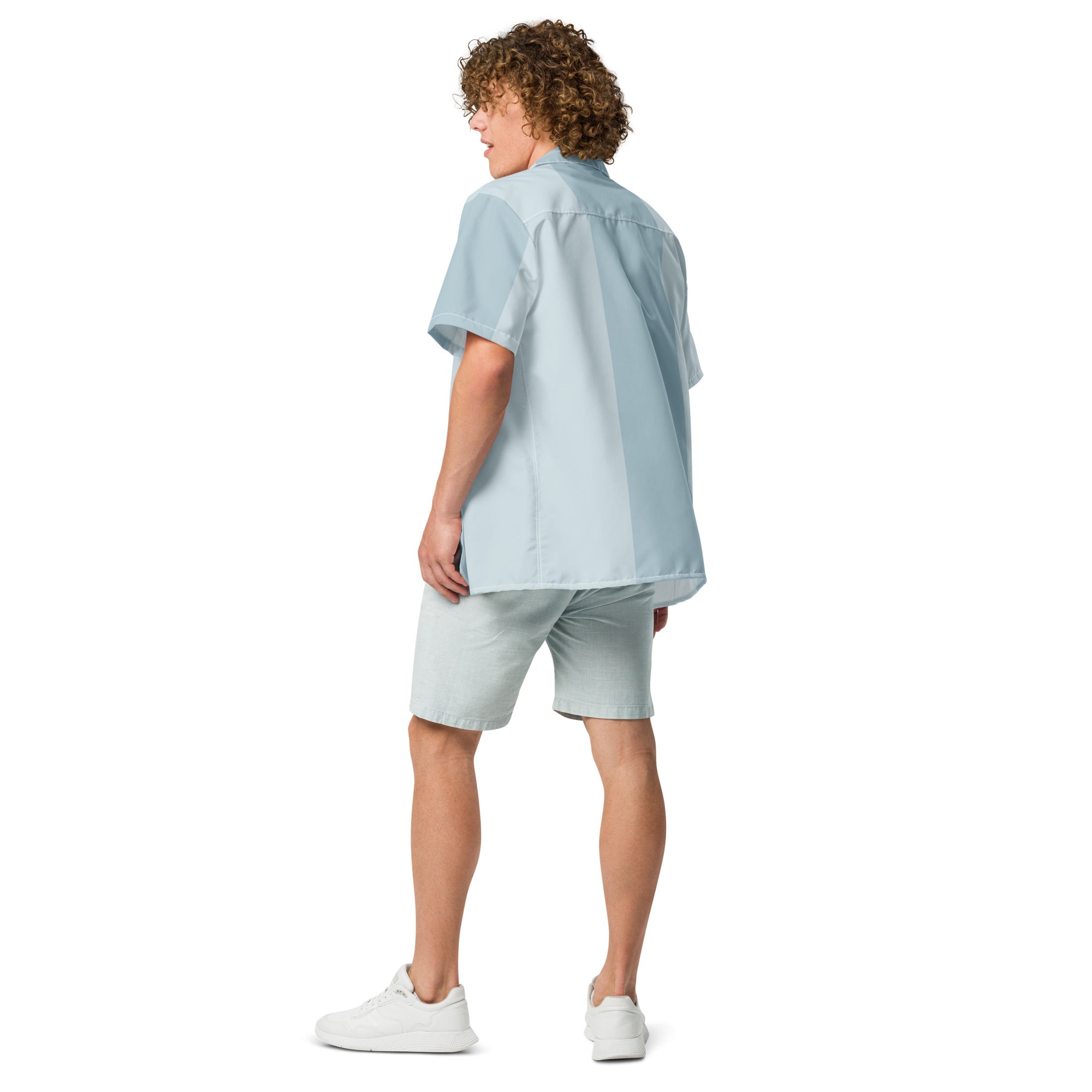 Coastal Mist Short-Sleeve Button-Up