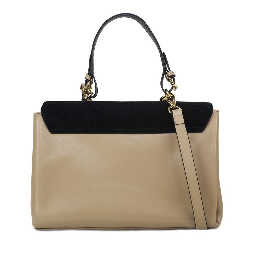 The Kensington Luxe Satchel - Midnight Black / Tan