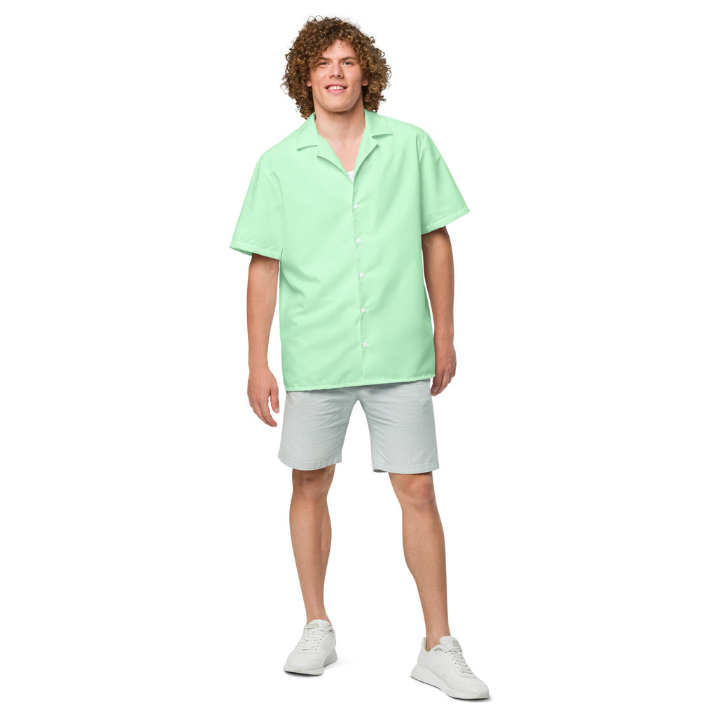 Mint Breeze Short-Sleeve Button-Up