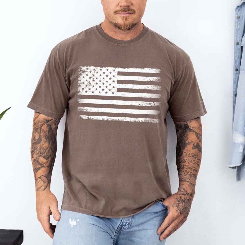 Distressed American Flag Graphic Tee