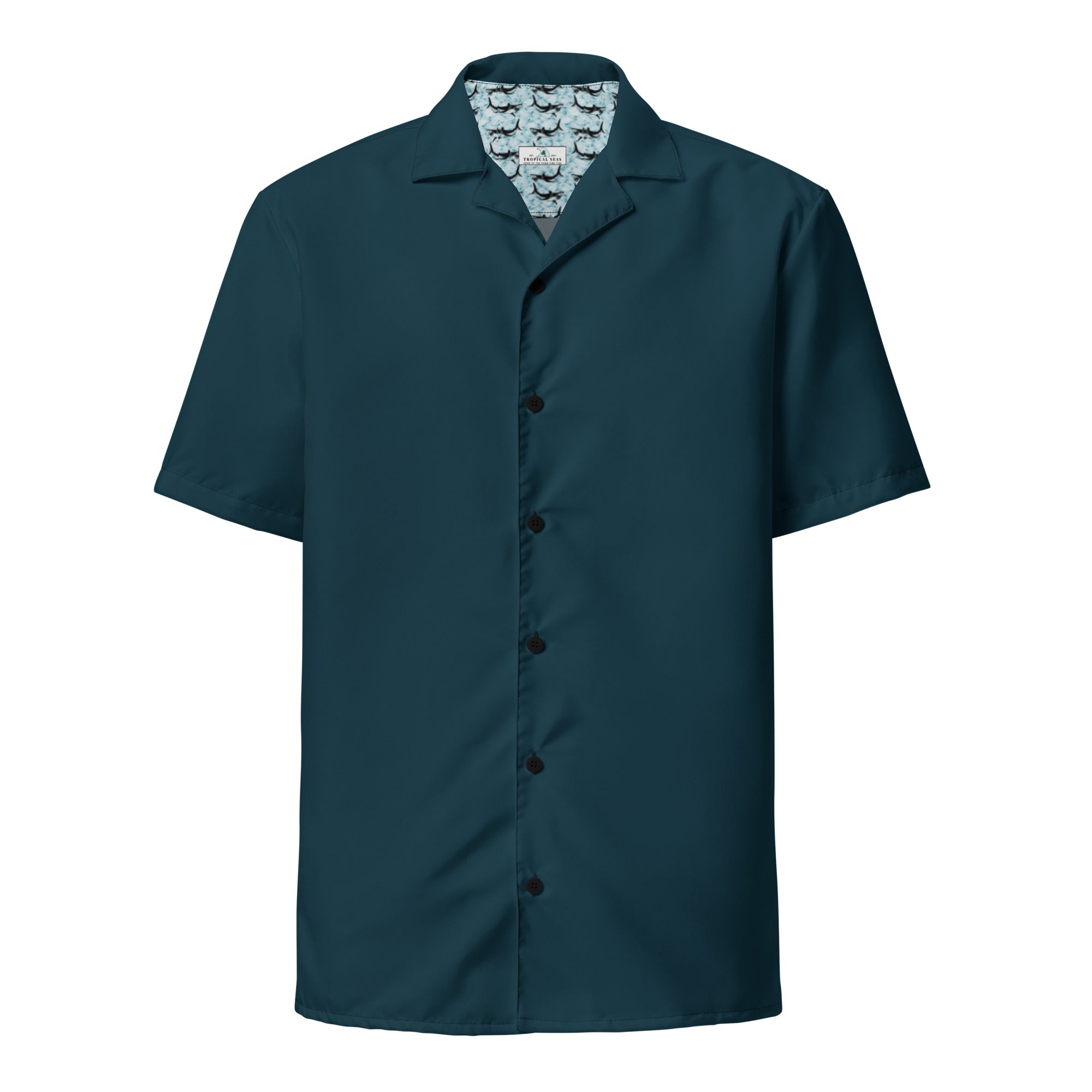Midnight Tide Short-Sleeve Button-Up